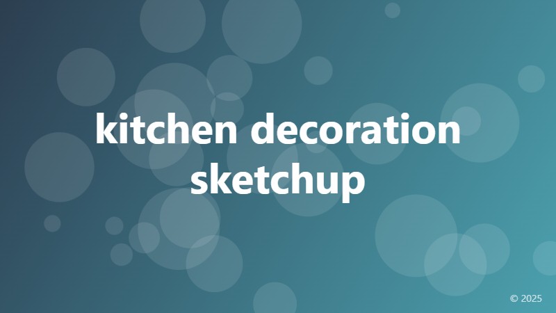 kitchen decoration sketchup