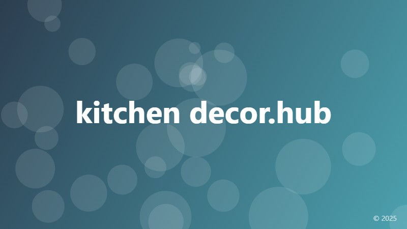 kitchen decor.hub