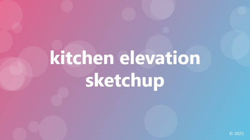 kitchen elevation sketchup