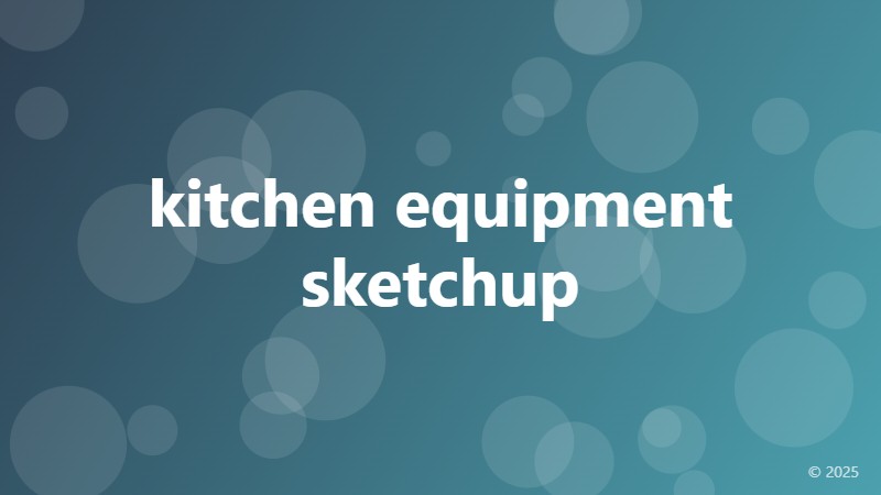 kitchen equipment sketchup