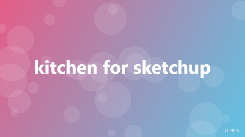 kitchen for sketchup