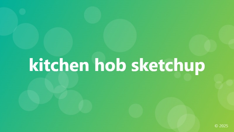 kitchen hob sketchup