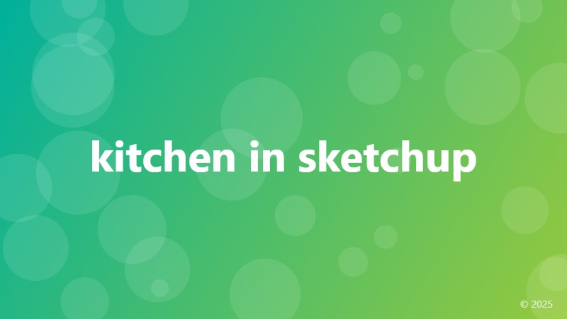 kitchen in sketchup