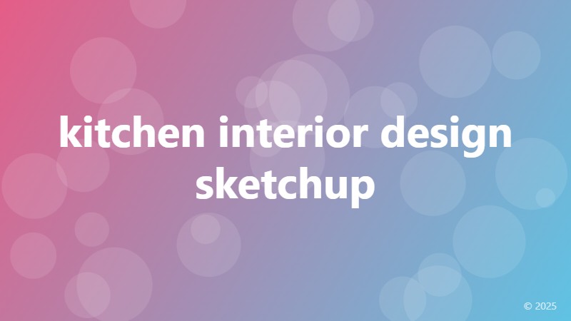 kitchen interior design sketchup