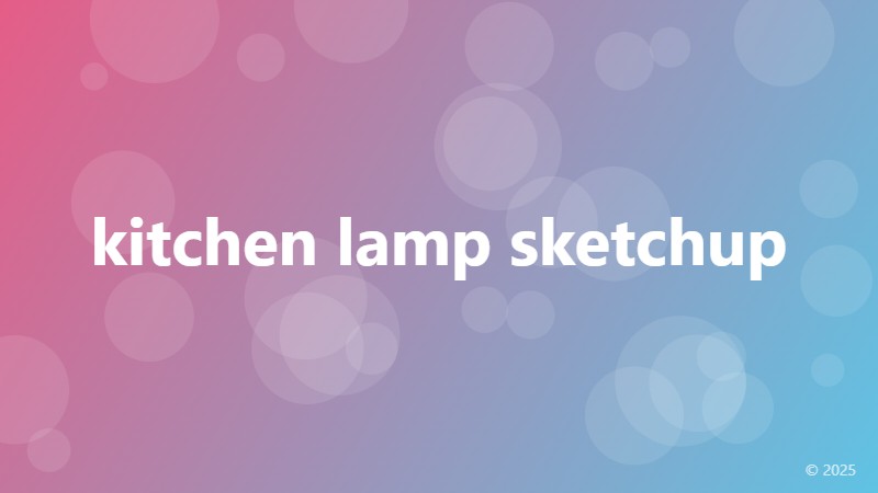 kitchen lamp sketchup