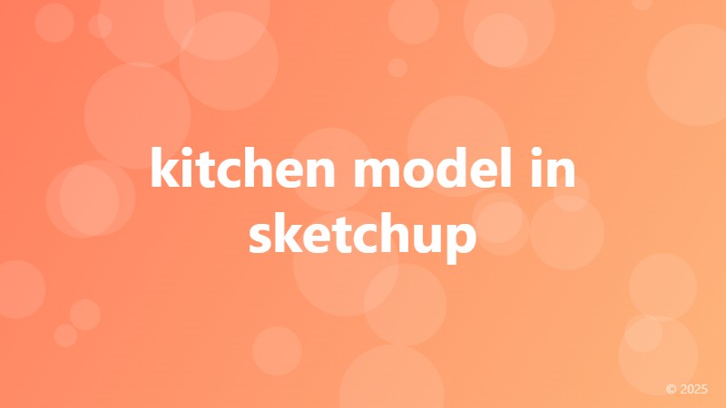 kitchen model in sketchup