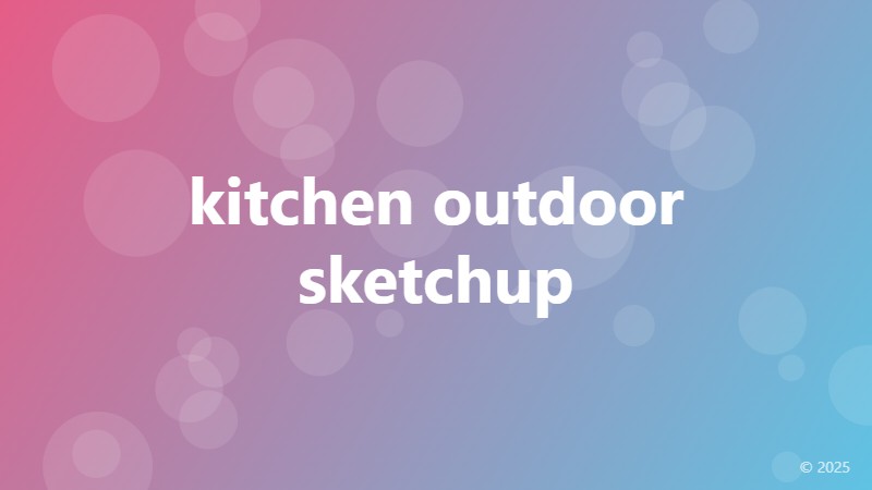 kitchen outdoor sketchup