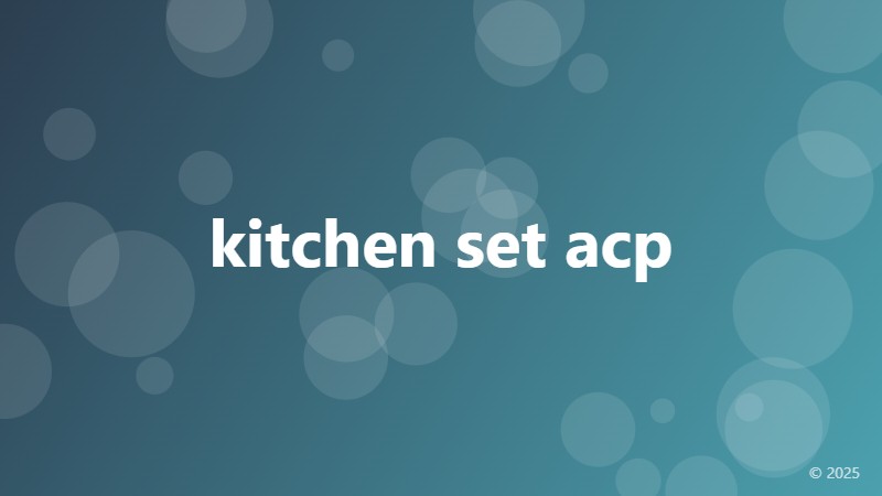kitchen set acp
