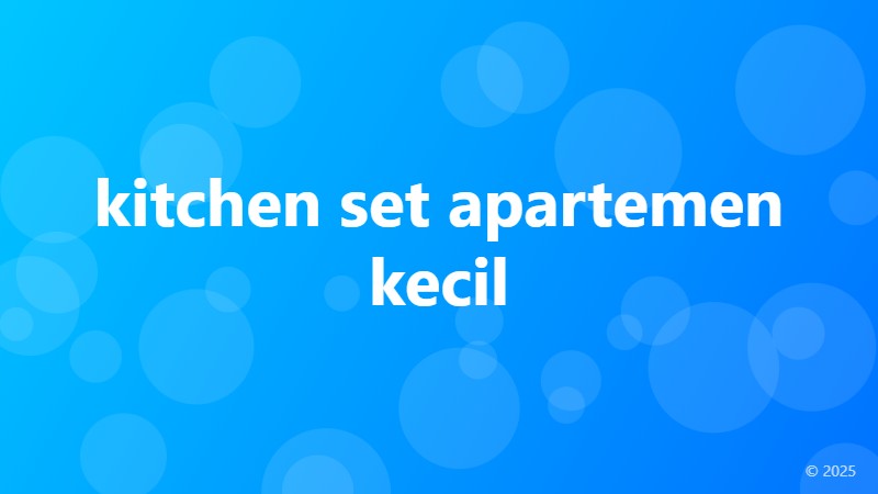kitchen set apartemen kecil