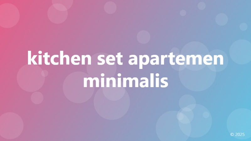 kitchen set apartemen minimalis