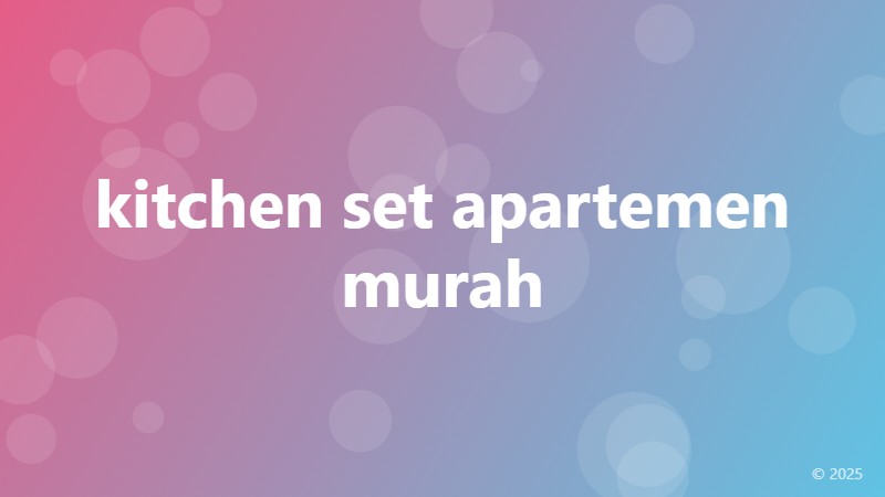 kitchen set apartemen murah
