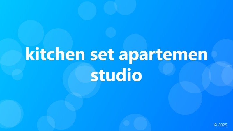 kitchen set apartemen studio