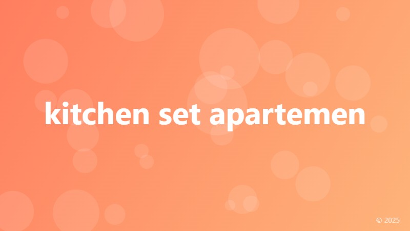 kitchen set apartemen