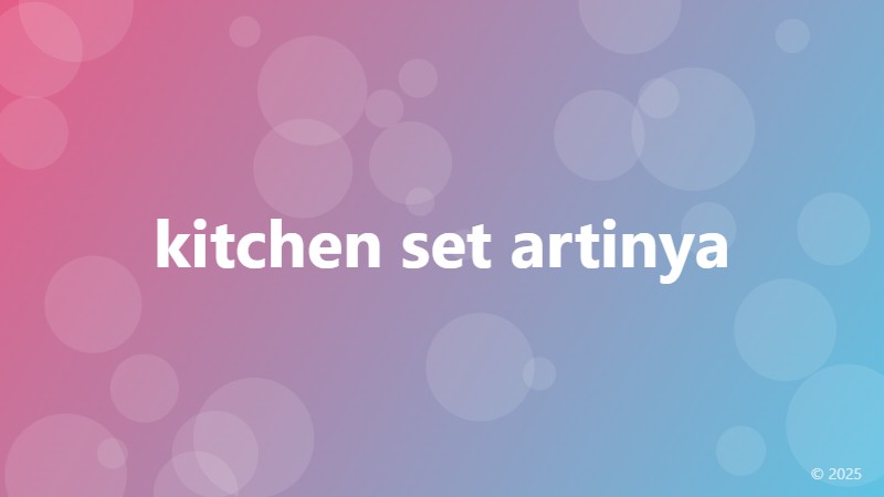 kitchen set artinya