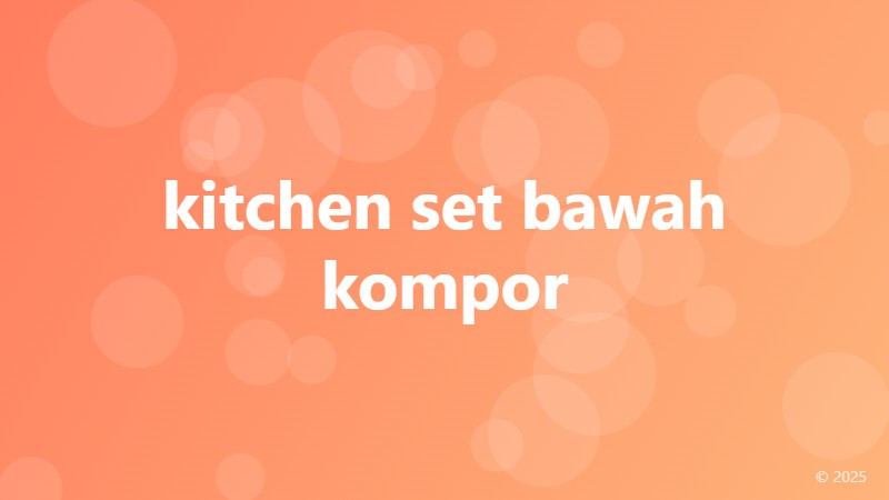kitchen set bawah kompor