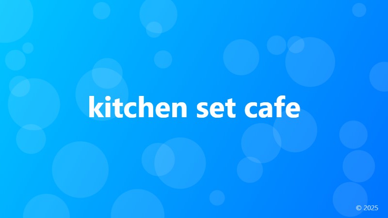 kitchen set cafe