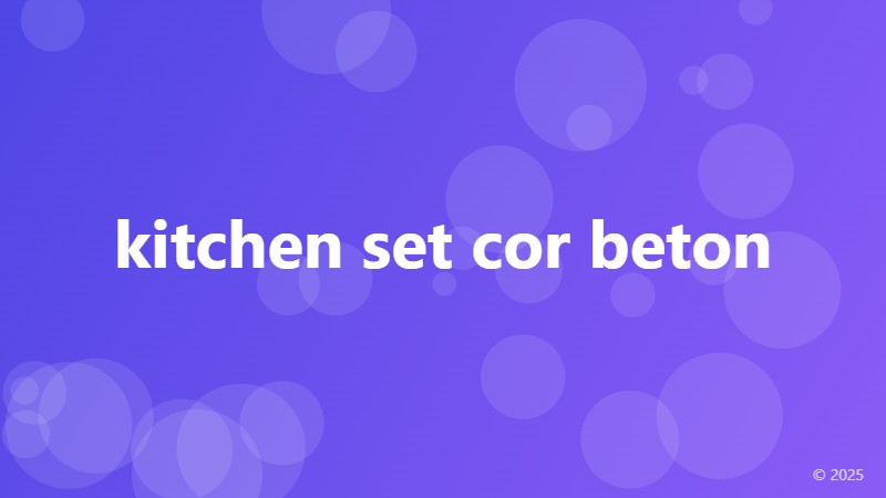 kitchen set cor beton