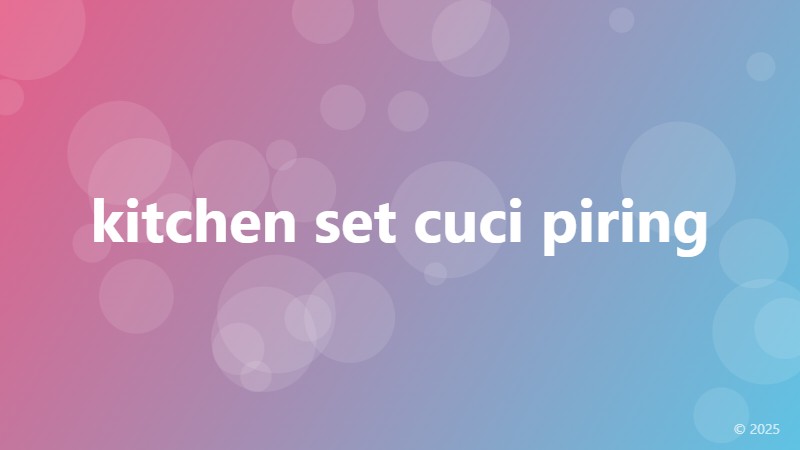 kitchen set cuci piring