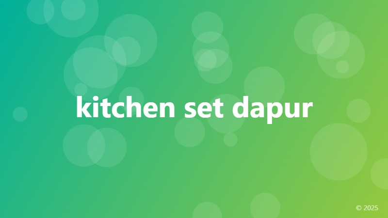 kitchen set dapur