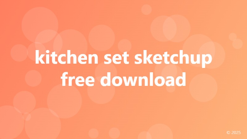kitchen set sketchup free download