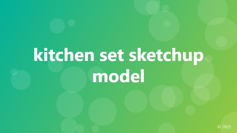 kitchen set sketchup model