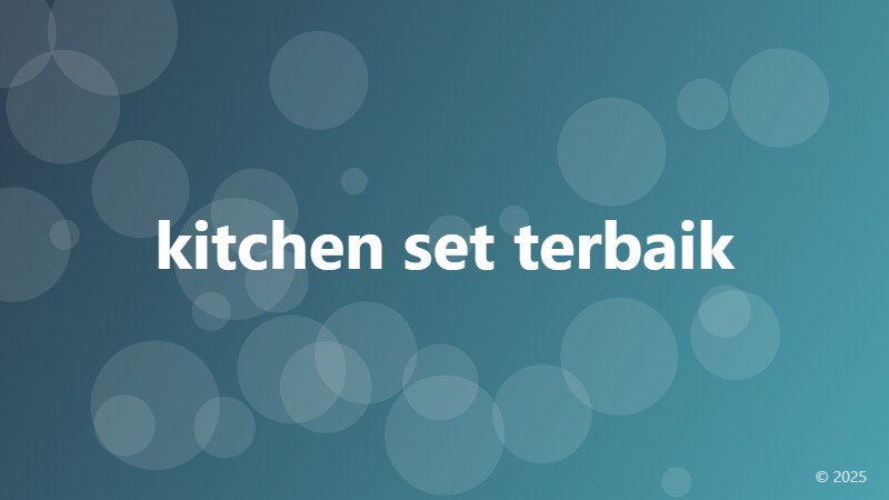 kitchen set terbaik