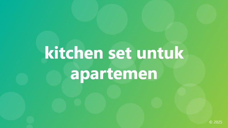kitchen set untuk apartemen