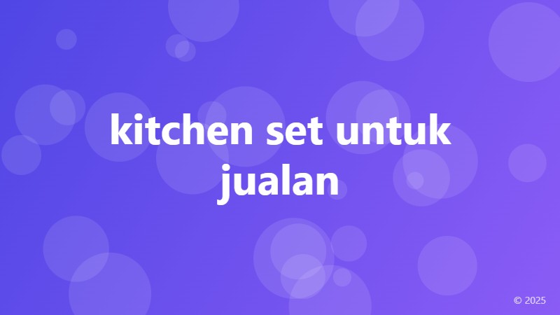 kitchen set untuk jualan