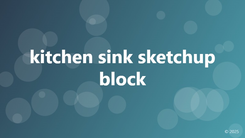 kitchen sink sketchup block