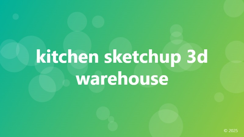 kitchen sketchup 3d warehouse