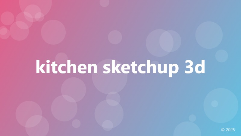 kitchen sketchup 3d