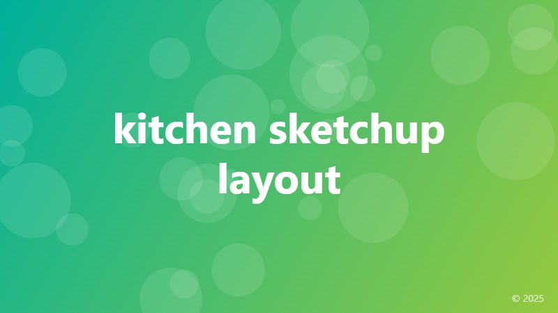 kitchen sketchup layout