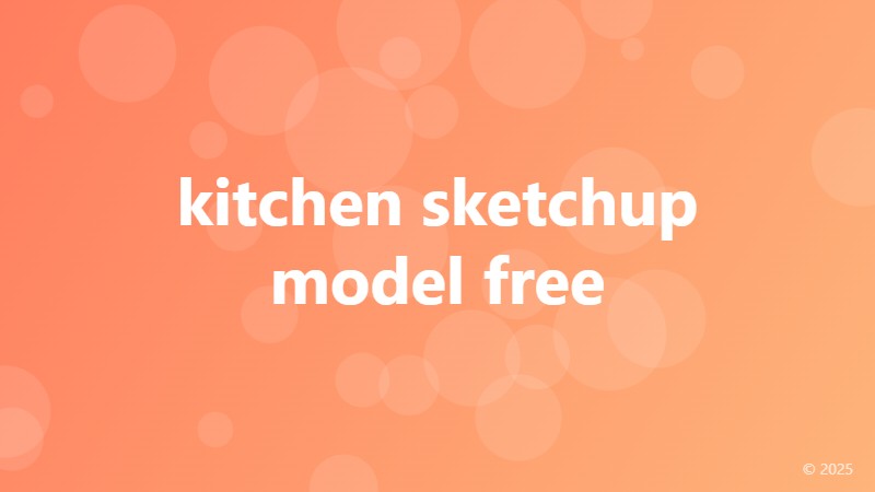 kitchen sketchup model free