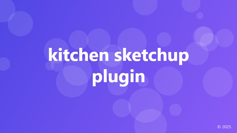 kitchen sketchup plugin
