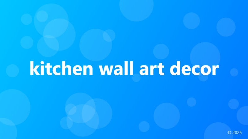 kitchen wall art decor