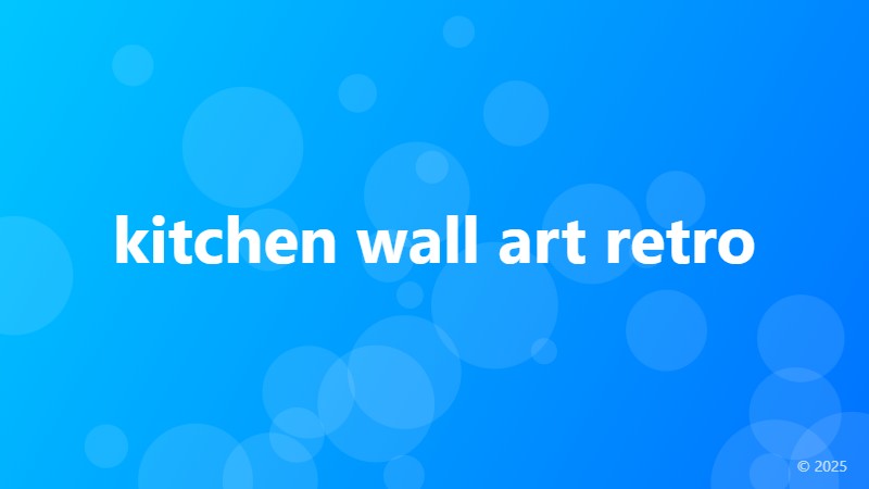 kitchen wall art retro