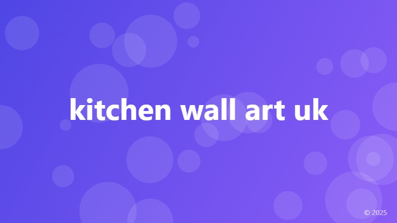 kitchen wall art uk