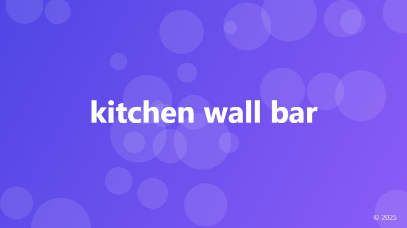 kitchen wall bar