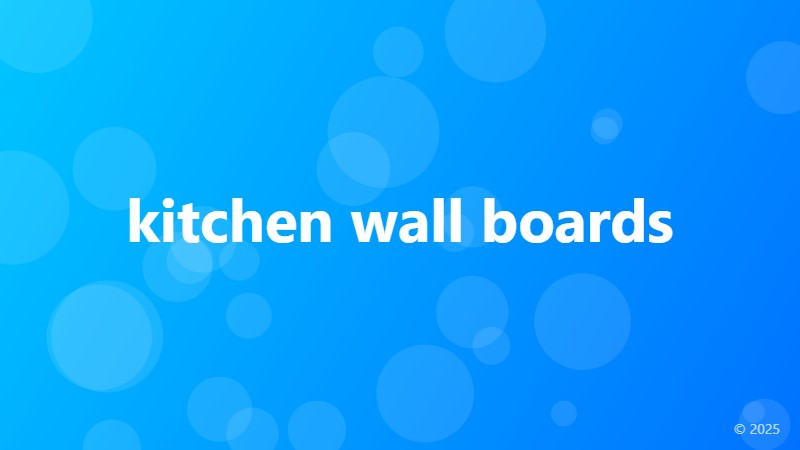 kitchen wall boards