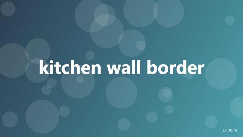 kitchen wall border