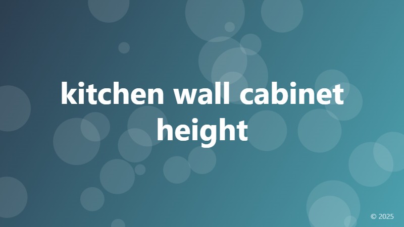 kitchen wall cabinet height