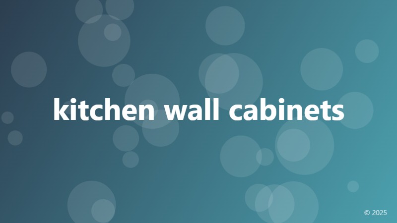 kitchen wall cabinets