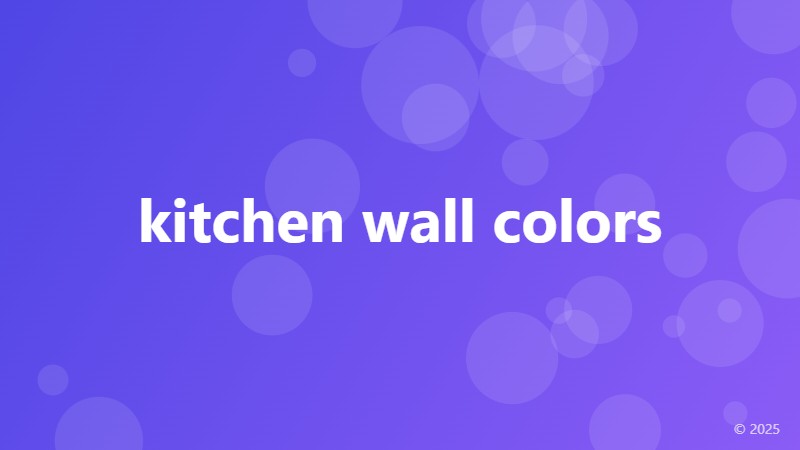 kitchen wall colors