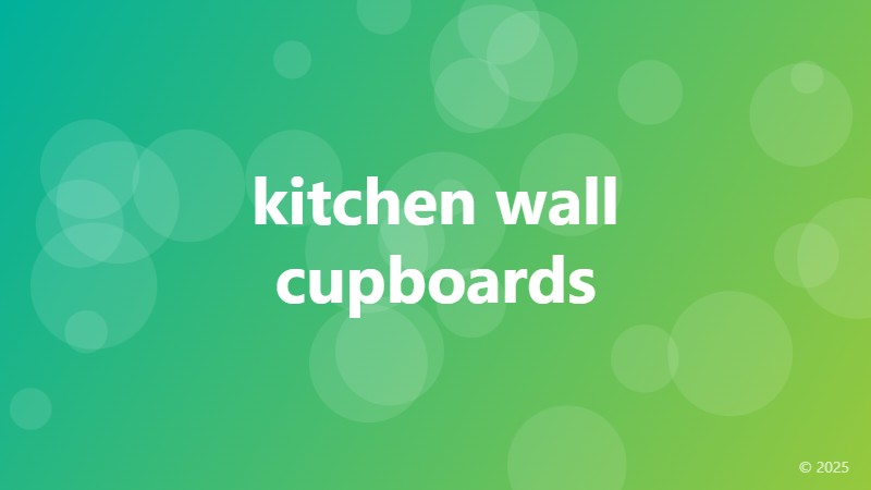 kitchen wall cupboards