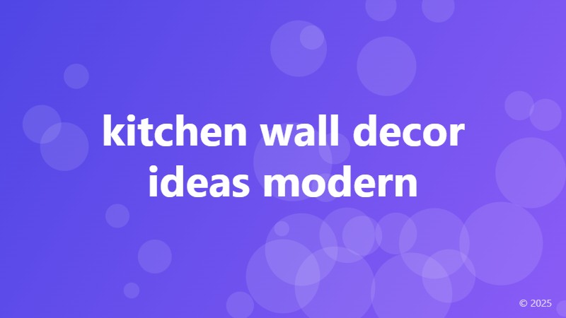 kitchen wall decor ideas modern