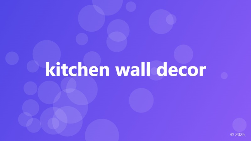 kitchen wall decor