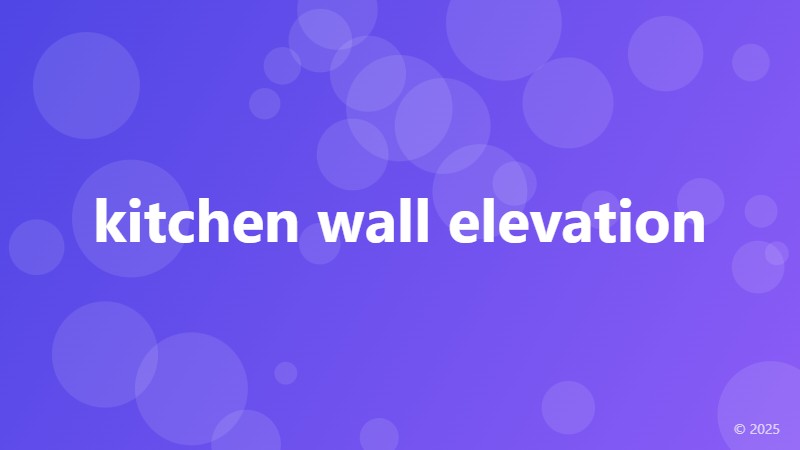 kitchen wall elevation
