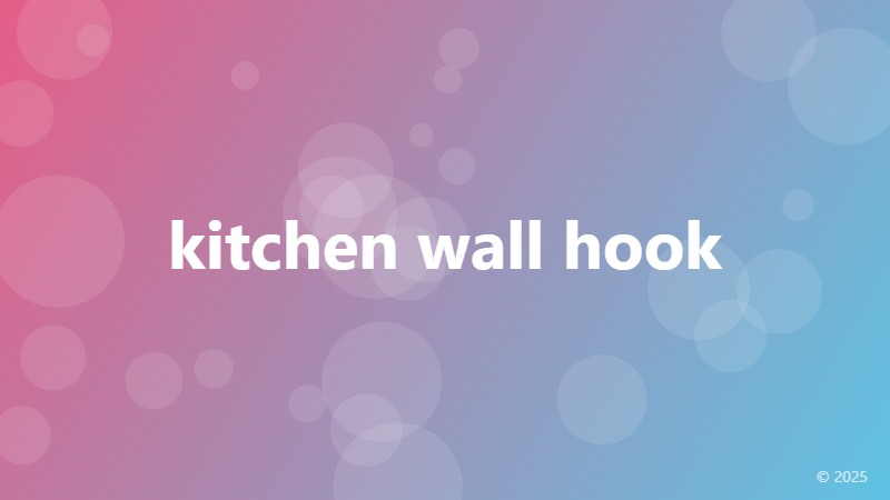 kitchen wall hook