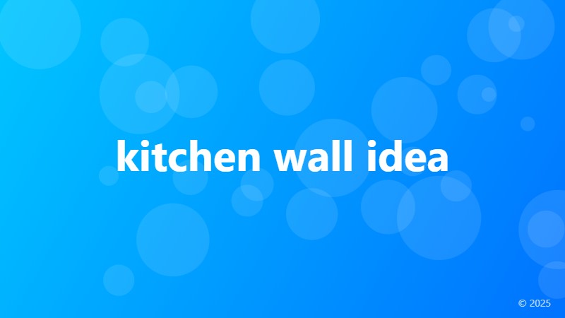 kitchen wall idea