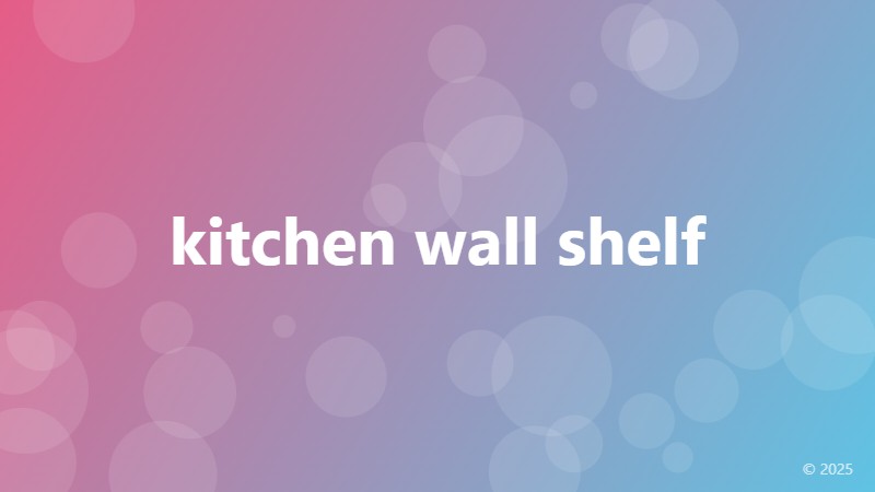 kitchen wall shelf